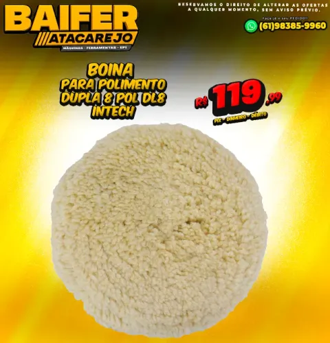 Boina Para Polimento Dupla 8 Pol DL8 Intech