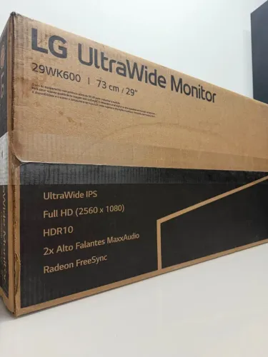 Monitor LG 29" UltraWide Full HD Inclinação 75Hz 5ms Branco 29WK600-WAWZ