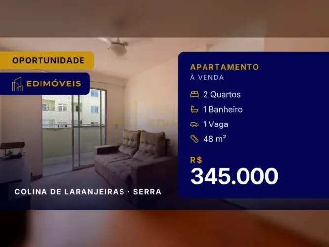 Apartamento 2 quartos na Colina de Laranjeiras, conforto e segurança para sua família