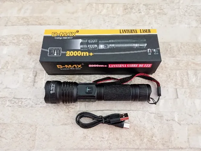 Lanterna Laser Super Forte Zoom Alto B-Max