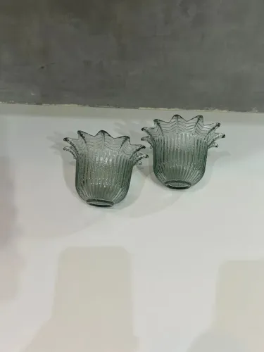 JOGO DE VASOS (POTE) DE VIDRO (2 UNIDADES)