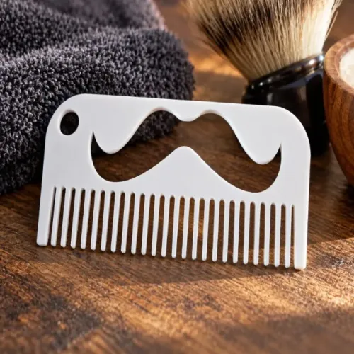 Pente de Barba em Formato de Chaveiro