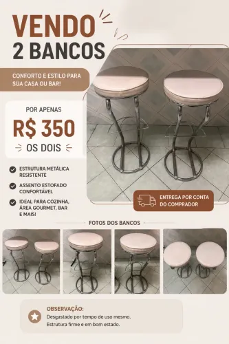 Vendo 2 bancos altos