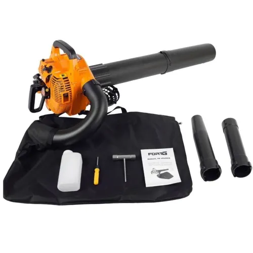 Soprador Aspirador e Triturador de Folhas a Gasolina 2T 26CC 750W FORTGPRO-FG9004Y