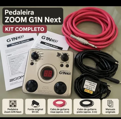 Pedaleira Zoom G1N Next + kit completo