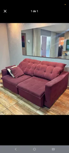 Sofá retrátil reclinável higienizado top 