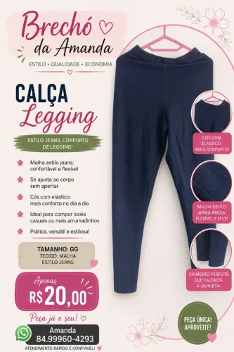 Calça legging jeans