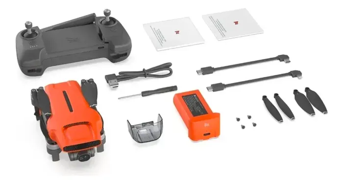 Drone Fimi Mini 3 Bateria Plus 4k 60fps 9km Alcance Cor Laranja