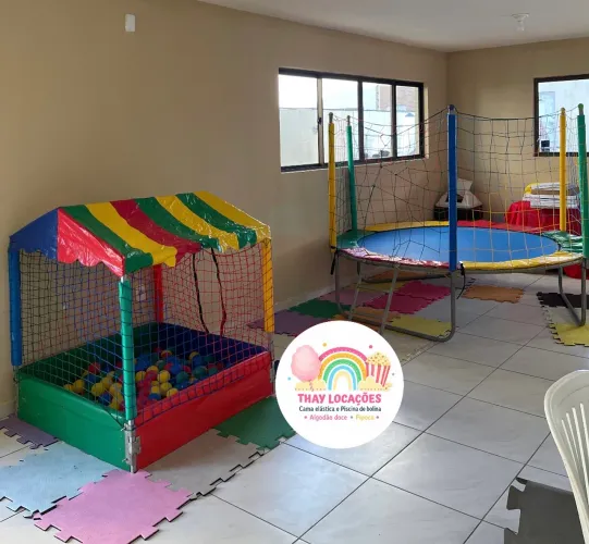Alugo Kit Pula pula mais casa de bolinha 