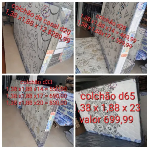 Colchão de casal promoção em 10x sem juros no cartão apartir de 289,99 reais 