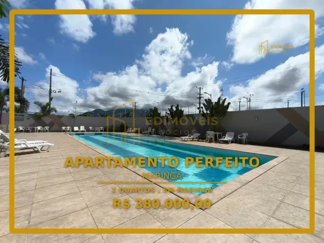 Incrível apartamento no Maringá: quintal, piscina e muito mais para você!