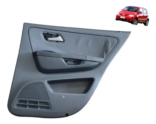 Forro Porta Traseira Lado Direito Volkswagen Fox 2010 2014 Preto