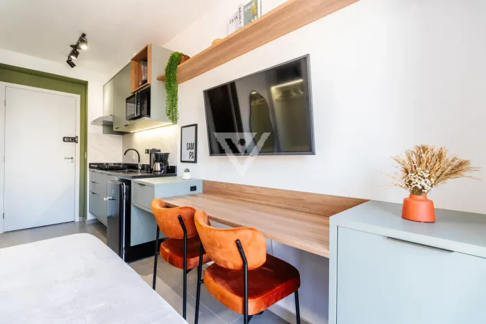 Studio Mobiliado Novo na Bela Vista  Conforto e Praticidade em São Paulo!