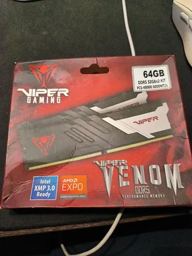 Memória RAM PATRIOT VIPER VENOM 2X32GB 6000MHZ CL30