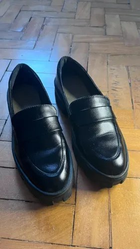Mocassim Preto Vegano - Tamanho 37