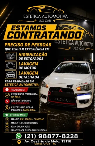 Vaga para estética automotiva