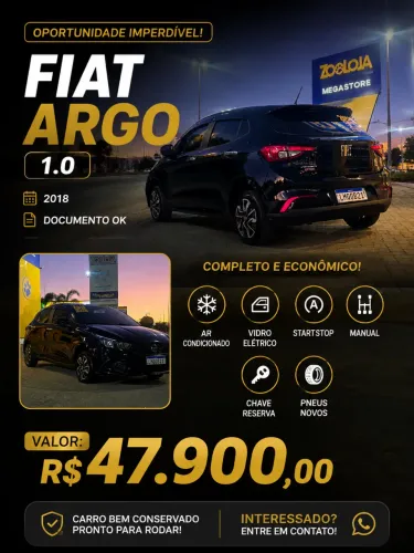 Fiat Argo 1.0 6V Flex. 2018