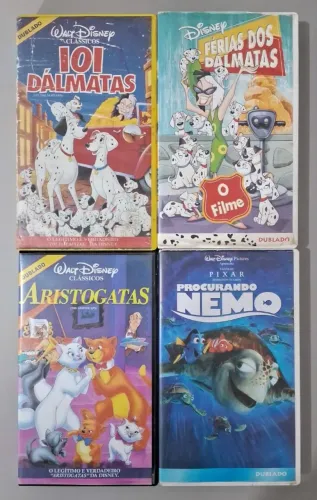 Kit Lote 8 Fitas VHS Desenhos Disney Originais