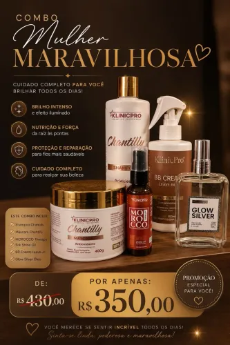 Kit Home Care Profissional KlinikPro | Combo Mulher Maravilhosa + Entrega Grátis