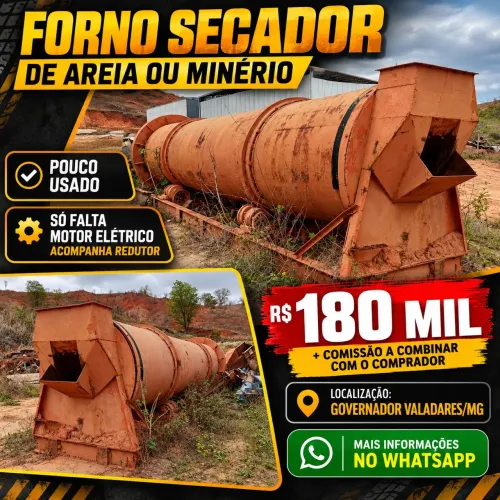 Secador de areia ou minério.
