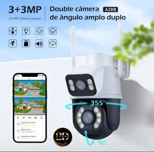 Câmera WiFi Inteligente com Rastreamento Automático + Visão Noturna