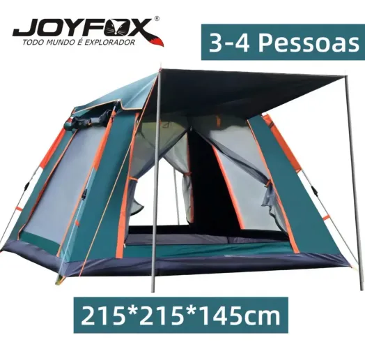 Barraca Camping Joyfox Instantânea 3-4 Pessoas Automática Verde UPF50+