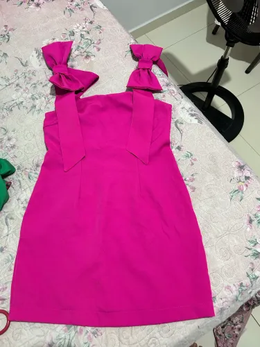 Vestido Laço rosa, usado apenas duas vezes