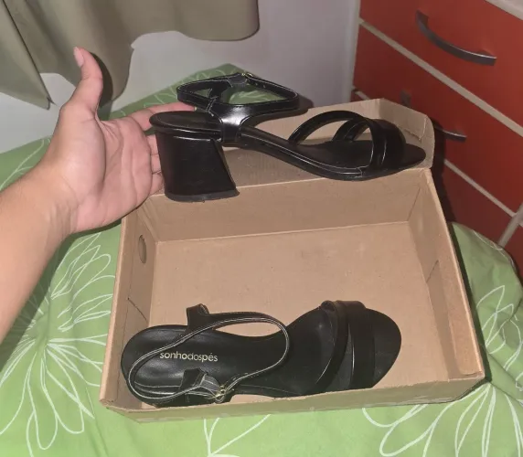 Salto preto Sonho dos Pés preto n 38