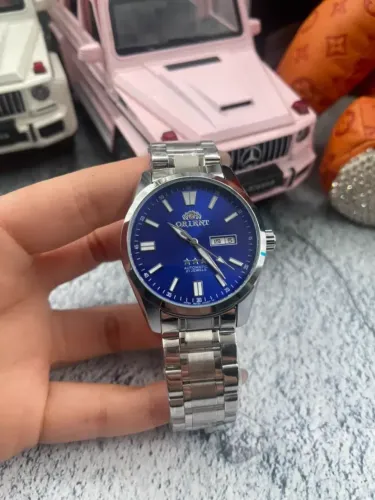 Orient 3 Estrelas F490-VAB8 Automático 21 Jewels Azul