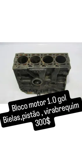 Bloco motor gol G2 1.0 16 válvula 