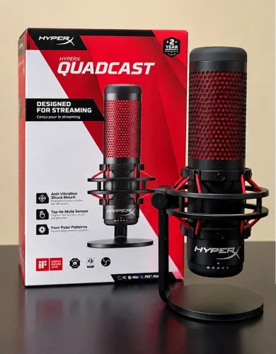 Microfone HyperX QuadCast Original Vermelho