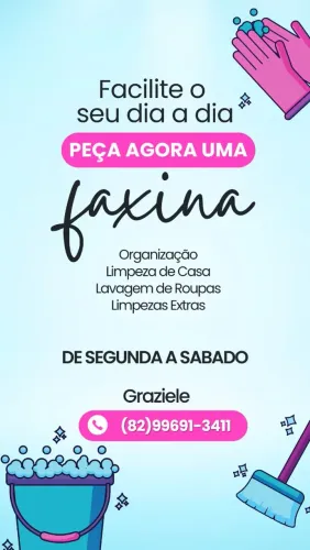 Peça agora uma faxina .