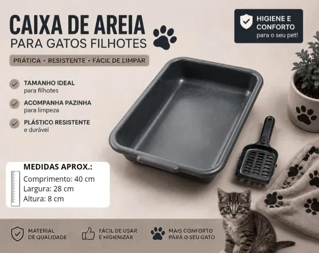 Vende-se caixa Sanitária para Gato Filhote + Pá.