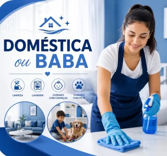 Domestica/baba - Brooklin, Imediatamente - mensal 5.000/3.800-