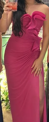 Vestido de festa Rosa Fúcsia PP 36