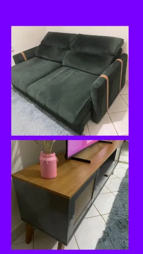 Kit Sala sofá e rack