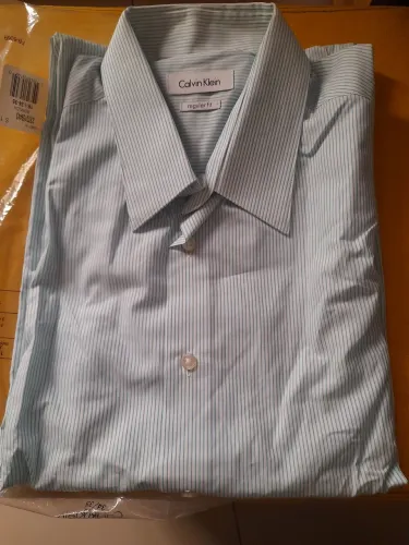 Camisa Social CALVIN KLEIN Original Manga Longa (Regular Fit 16 1/2 - 34.35)