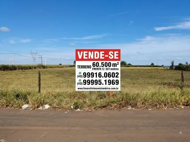 ÁREA INDUSTRIAL, 60.500 M², FRENTE COM 327 METROS PARA RODOVIA, ROLÂNDIA PR