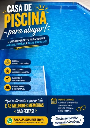 Casa com piscina para festas. *