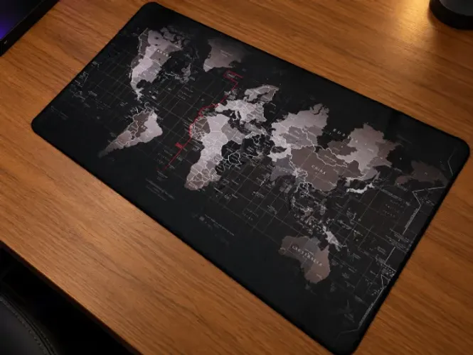Mouse Pad de 90x40 Com Base Antiderrapante e Borda Costurada