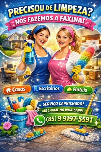 Trabalhamos com faxina e diárias 