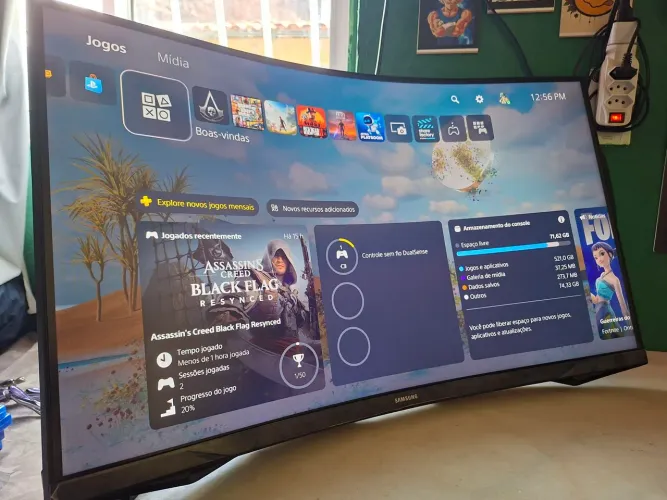 Monitor Gamer Samsung Odyssey G5 32 Quad HD 2k 165Hz na garantia. MAIS SUPORTE A GÁS