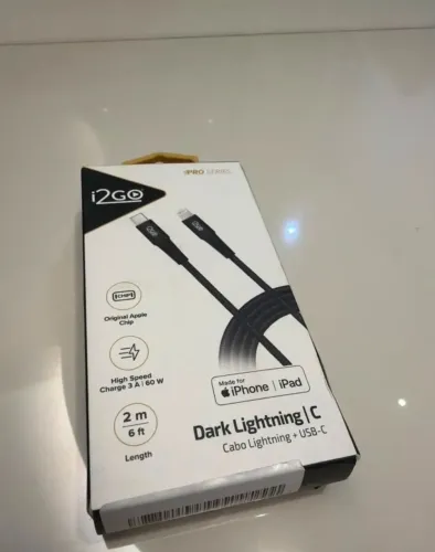 Cabo Usb-c + Usb-c I2go 2m 3a 60w Nylon Trançado Preto