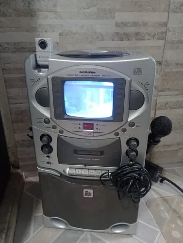 Caixa karaoke vision STVG-535 tv, cd, fita 
