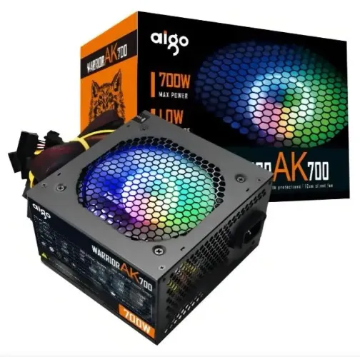 Fonte De Alimentação Aigo Warrior Ak700 Atx/rgb Cor Preto (220v)