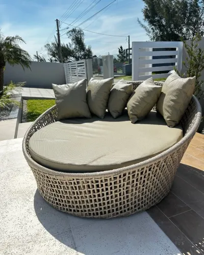 CHAISE DE CORDA NÁUTICA PARA VARANDA, JARDIM, PISCINA