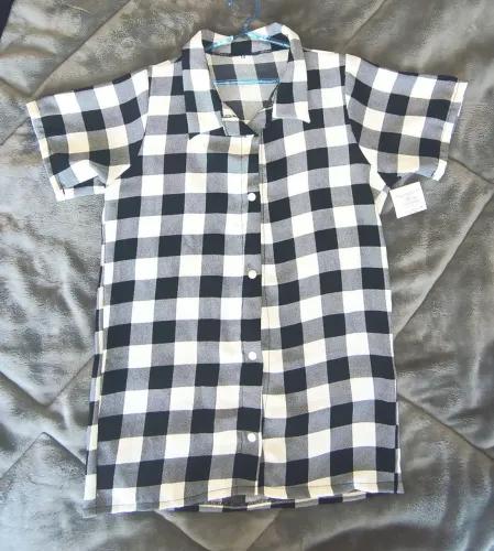 Blusa xadrez 14 anos