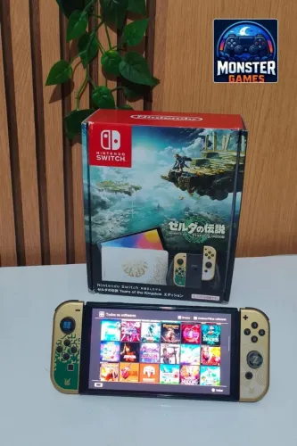 Nintendo swich oled Desbloqueado Edição Zelda 256Gb+kit