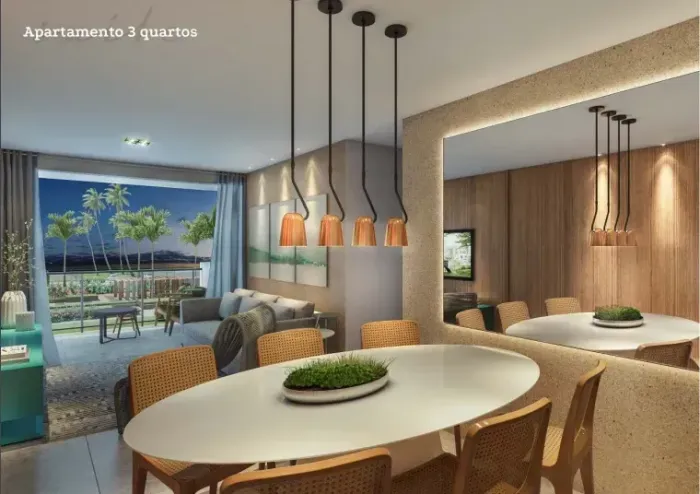 Apartamento alto padrão à venda no Condomínio Ipioca Beach Life em Ipioca - Maceió - AL