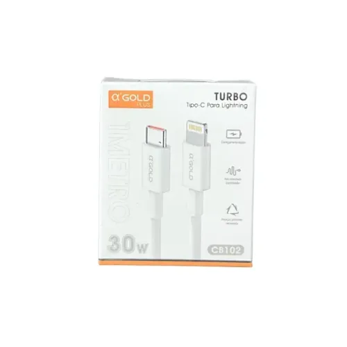 Cabo de dados turbo 30W iOS Tipo C AGOLD CB102